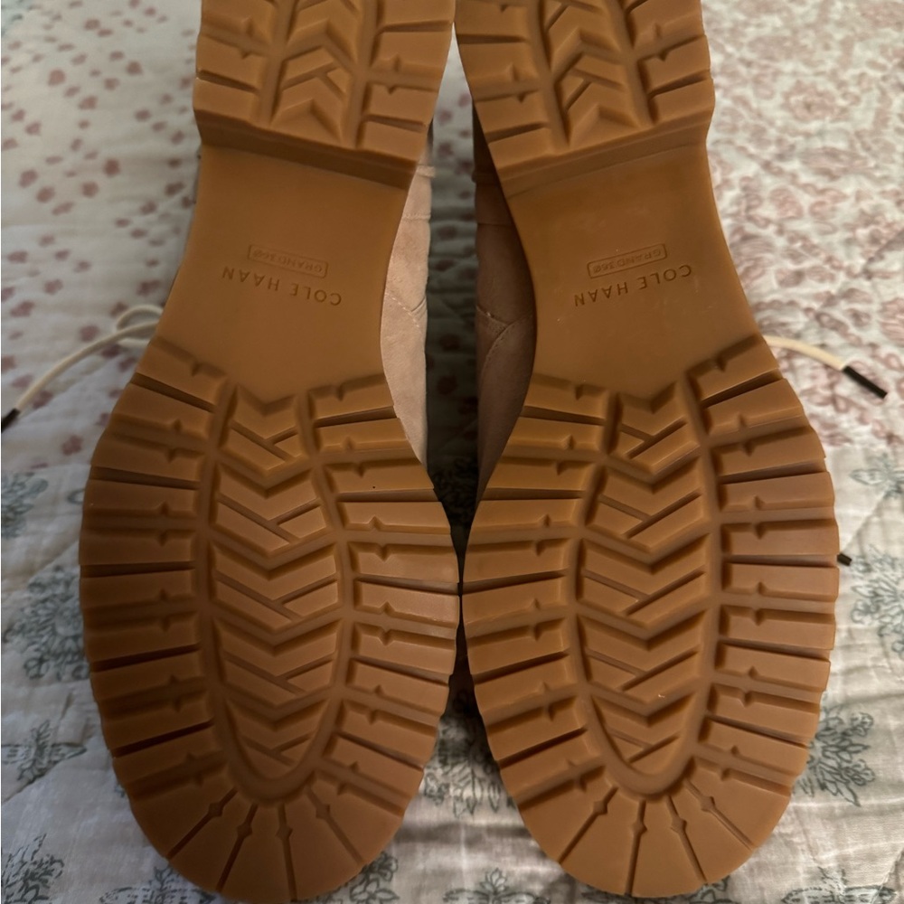 Cole Haan Women's 11 Camea Lug Sole Combat Boots Water resistant Suede. NWT - Picture 7 of 10